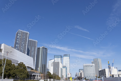 東京都市風景 晴海 再開発 環境整備された町並みと道路 2017年
