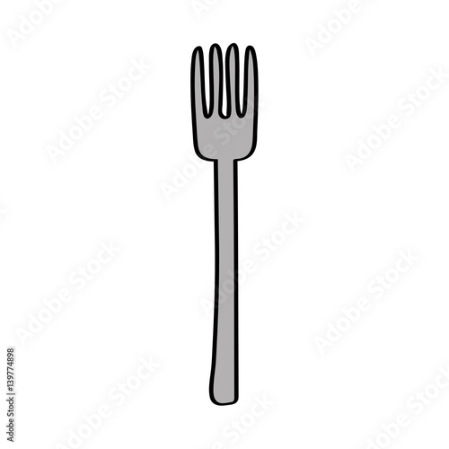 fork kitchen cutlery isolated icon vector illustration design