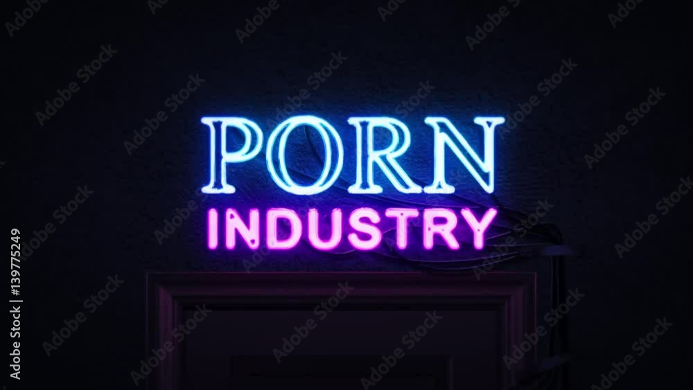 custom made wallpaper toronto digitalPorn Industry Neon Sign Turning on and Off
