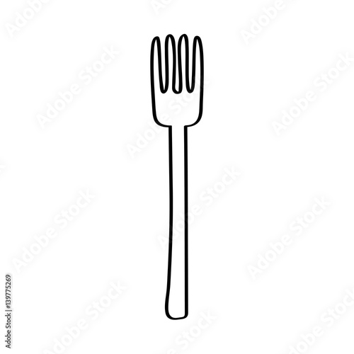 fork kitchen cutlery isolated icon vector illustration design