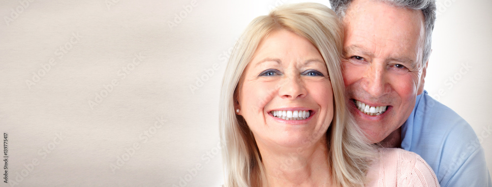 Senior couple smiling. Senior couple smiling.