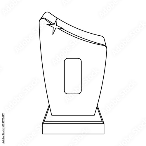 Shiny grey award.The prize for the best performance of a poem.Awards and trophies single icon in outline style vector symbol stock illustration.