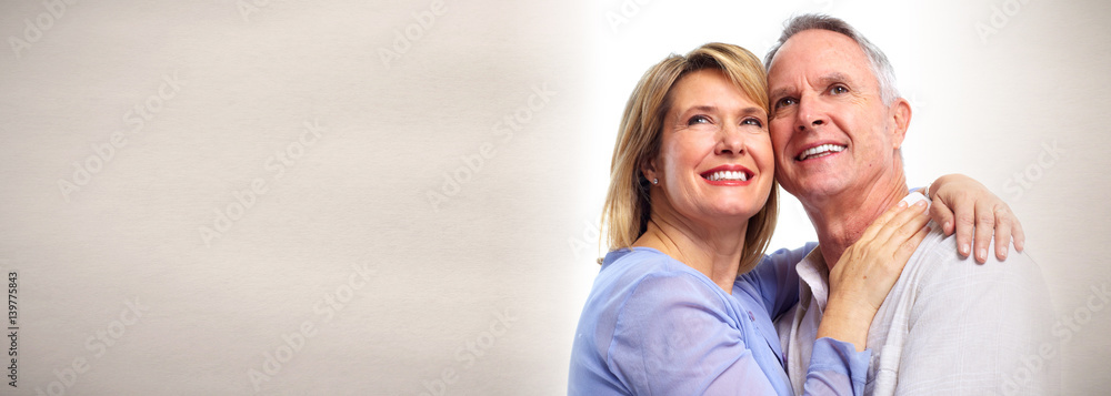 Senior couple smiling. Senior couple smiling.