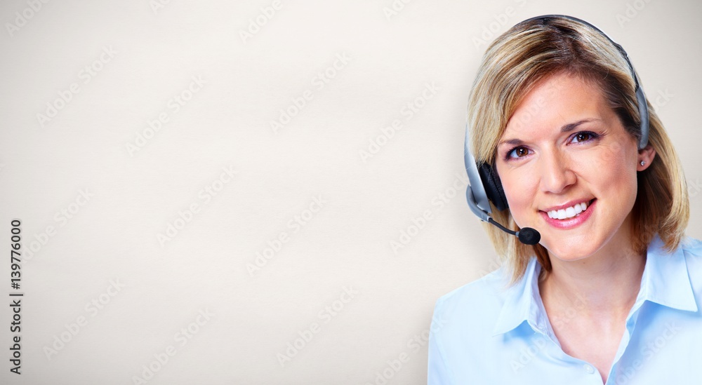 Naklejka premium Call center operator.