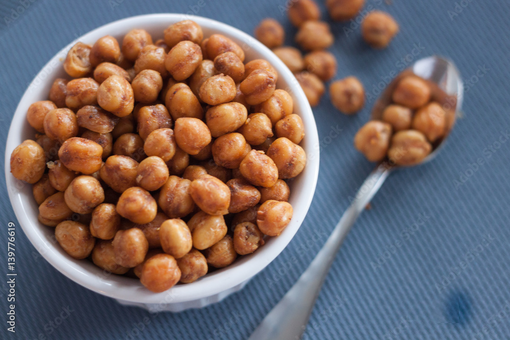 Roasted Chickpeas in a Bowl Roasted Chickpeas in a Bowl