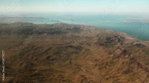 Scenic flight over the lake argyle in australia