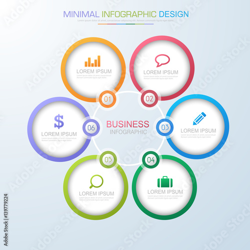 Infographic Elements with business icon on full color background  process or steps and options workflow diagrams,vector design element eps10 illustration