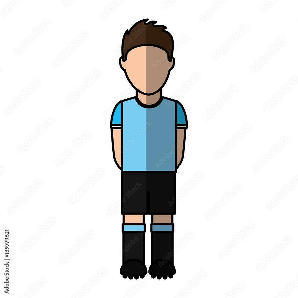 uruguayan player soccer icon vector illustration design