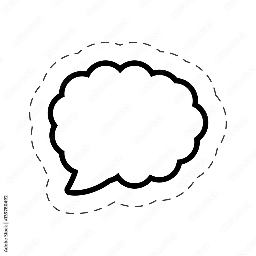 bubble speech cloud cut line vector illustraiton eps 10 bubble speech cloud cut line vector illustraiton eps 10