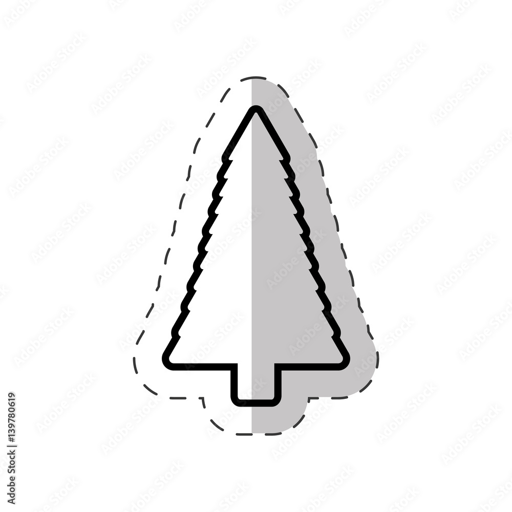 christmas tree pine cut line vector illustraiton eps 10 christmas tree pine cut line vector illustraiton eps 10