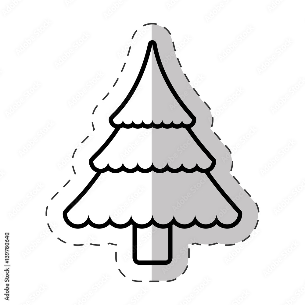 christmas tree traditional cut line vector illustraiton eps 10 christmas tree traditional cut line vector illustraiton eps 10