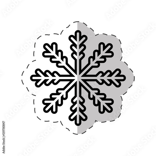 snowflakes winter decoration cut line vector illustraiton eps 10