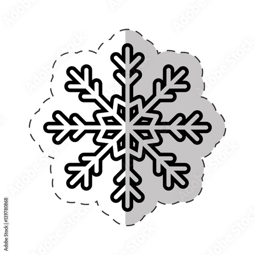 snowflakes winter ornament cut line vector illustraiton eps 10