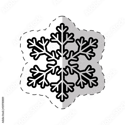 snowflakes winter symbol cut line vector illustraiton eps 10