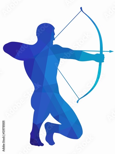 archer silhouette, vector drawing