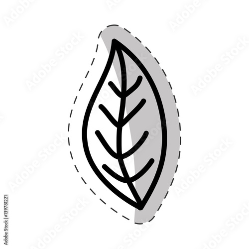 leaf plant flora cut line vector illustraiton eps 10