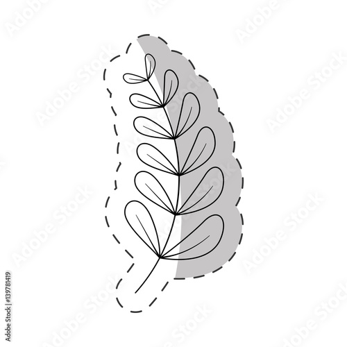 plant branch cut line vector illustraiton eps 10
