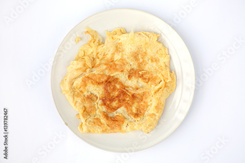 Thai-Style omelet on dish