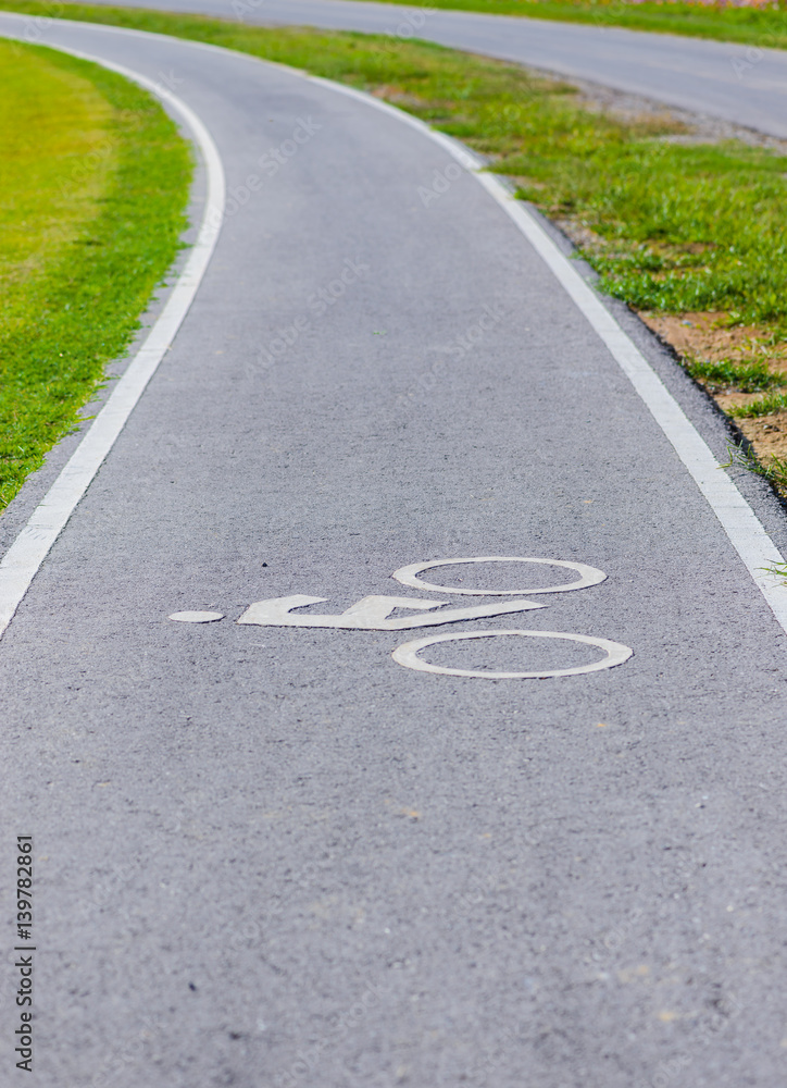 Obraz premium A bike lane for cyclist