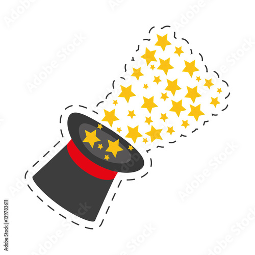 magician hat magical glow design vector illustration eps 10
