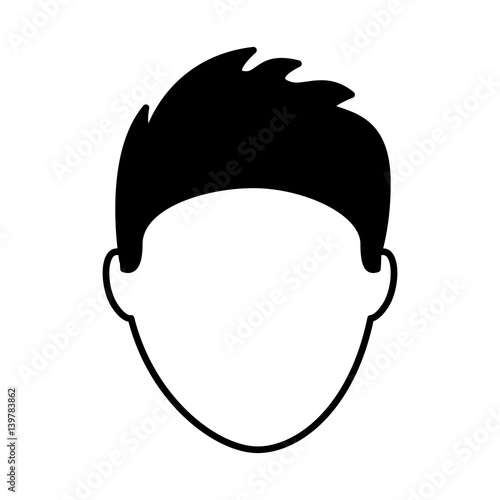 young man avatar character vector illustration design