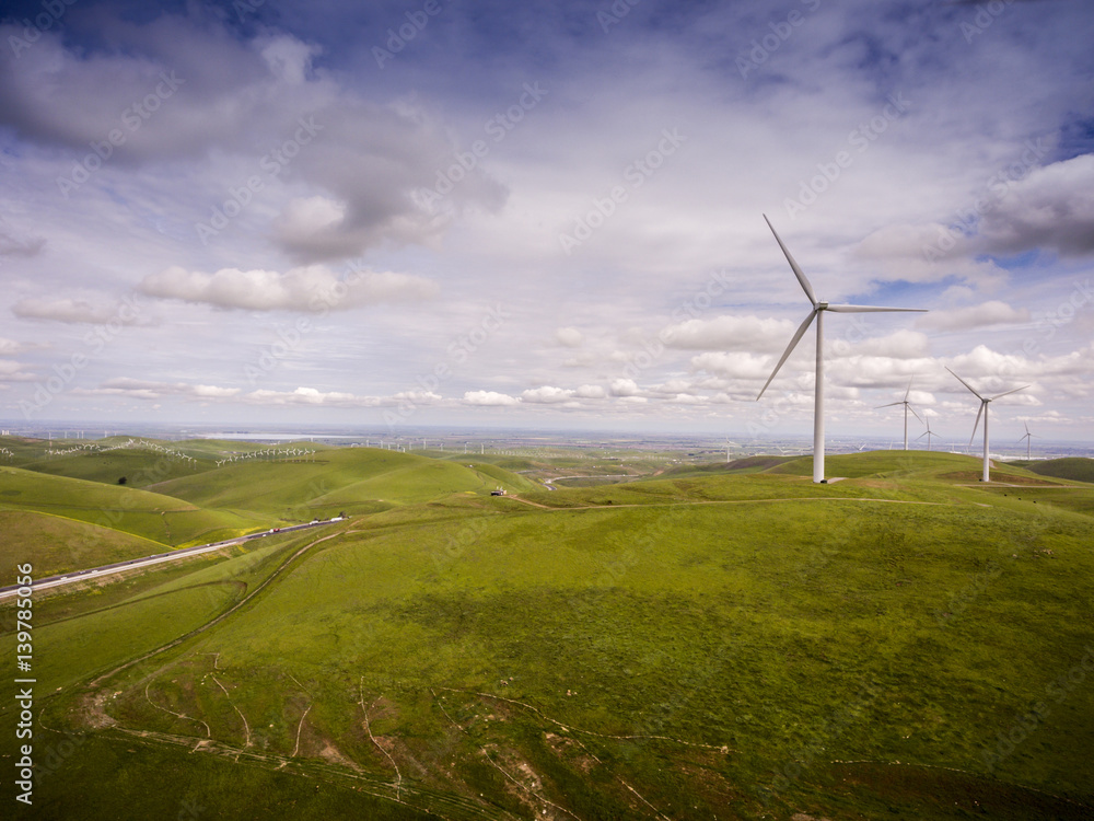Windmill - Wind Turbine on Hill Windmill - Wind Turbine on Hill