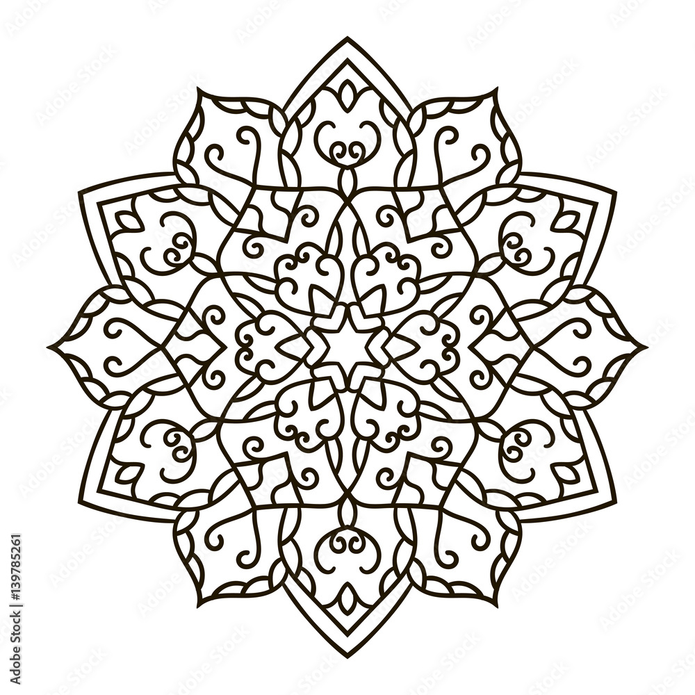 Mandala. Ethnic decorative element.