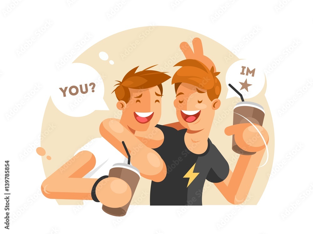 Two friends having fun Two friends having fun