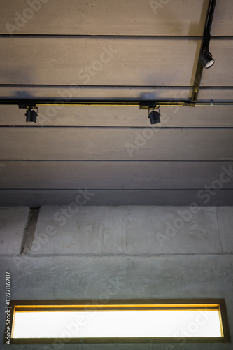 Concrete Ceiling Of Loft Room