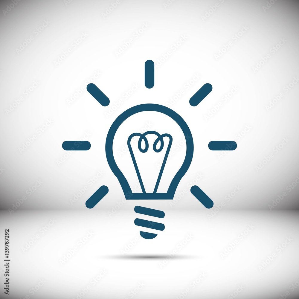 bulb icon stock vector illustration flat design bulb icon stock vector illustration flat design