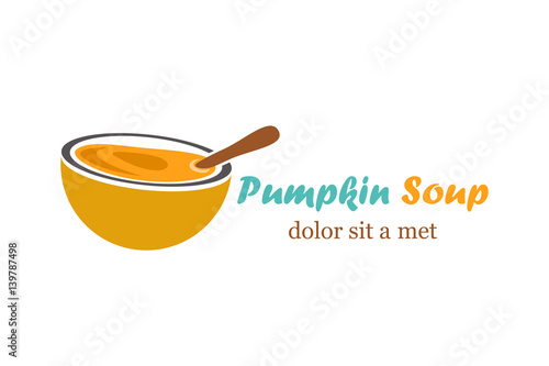 Template logo for pumpkin soup