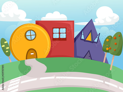 House Design Geometric Shapes