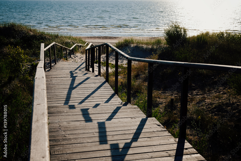 Fototapeta premium The stairs to the beach