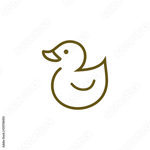 Web line icon. Rubber duck