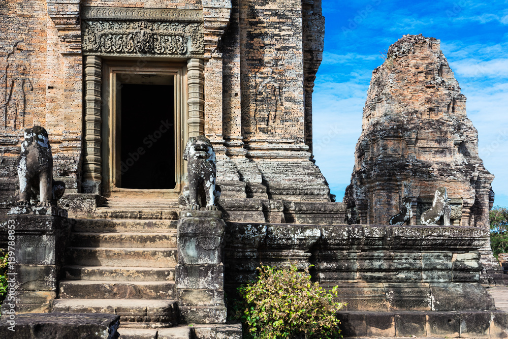 East Mebon temple ruins at Angkor, Cambodia East Mebon temple ruins at Angkor, Cambodia