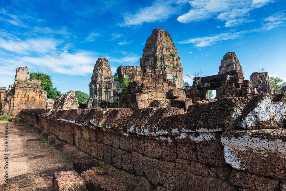 East Mebon temple ruins on a sunny day