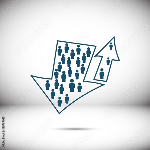 people with the leader icon stock vector illustration flat design