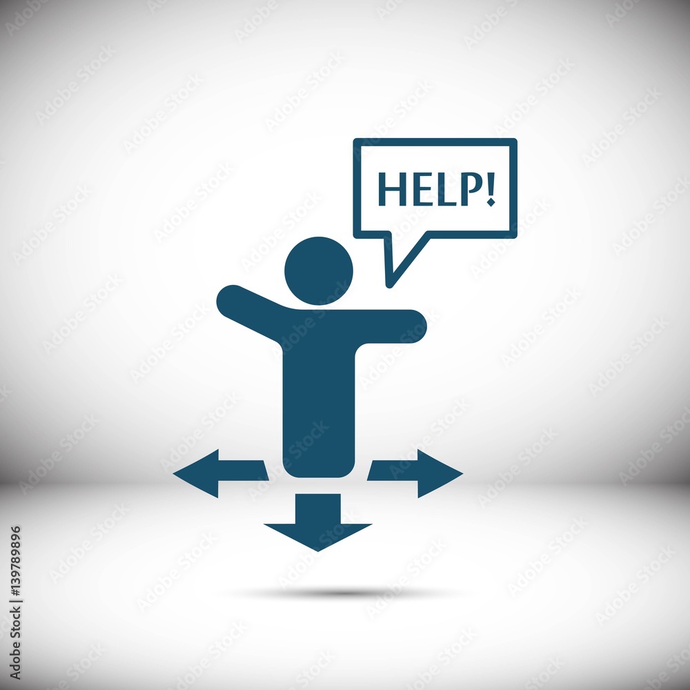 help icon stock vector illustration flat design help icon stock vector illustration flat design