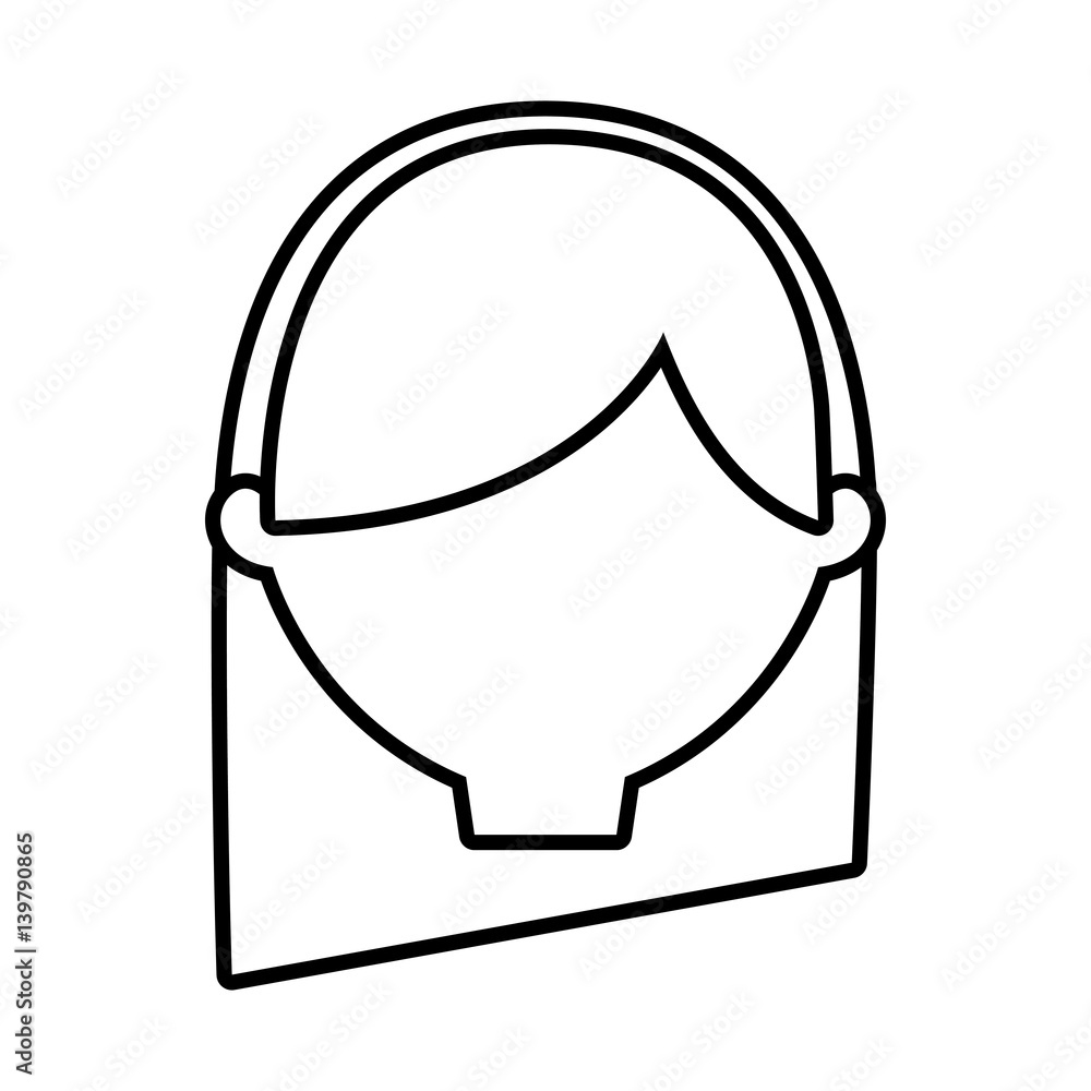 head female woman thin line vector illustration eps 10 head female woman thin line vector illustration eps 10