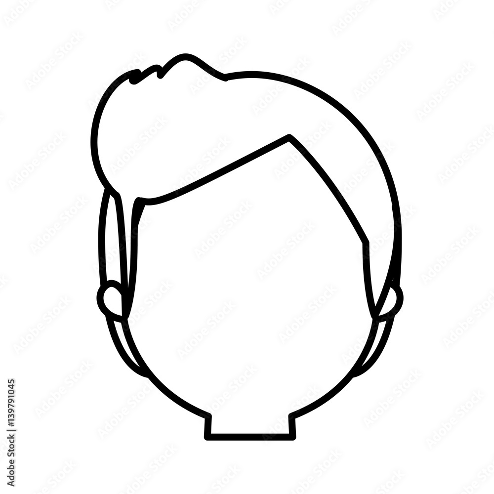 head man male thin line vector illustration eps 10 head man male thin line vector illustration eps 10