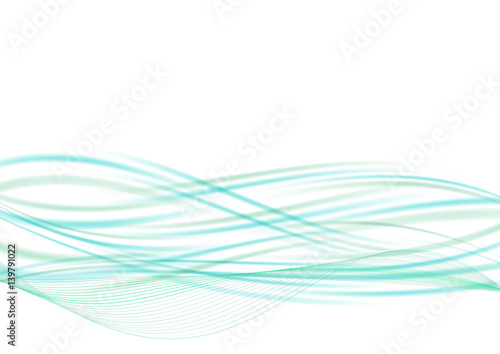 light green turquoise swoosh wave moving stream background