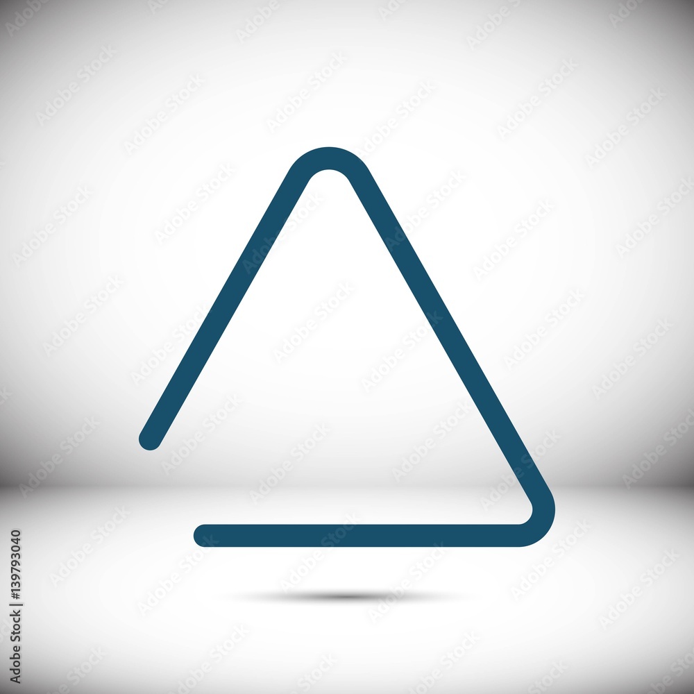 musical metal triangle icon stock vector illustration flat design musical metal triangle icon stock vector illustration flat design