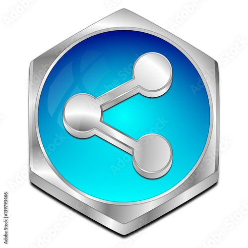 Share Button - 3D illustration