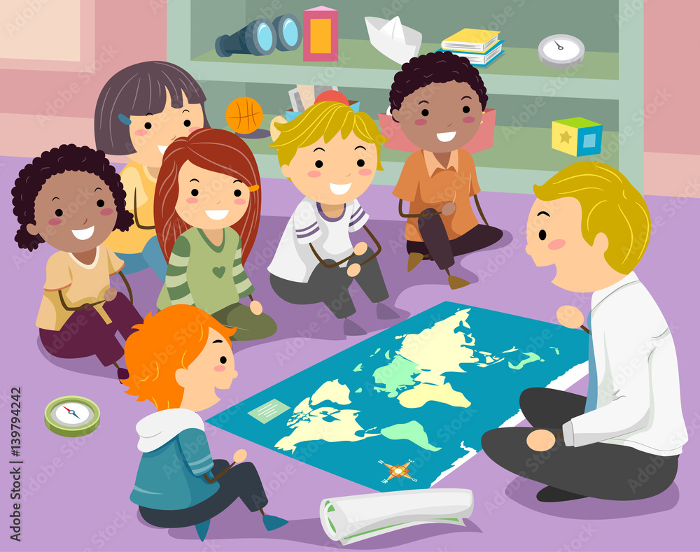 Stickman Kids Geography Class Teacher Stickman Kids Geography Class Teacher