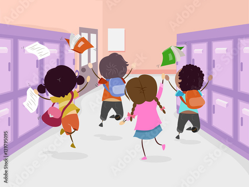 Stickman Kids School Ends Jump