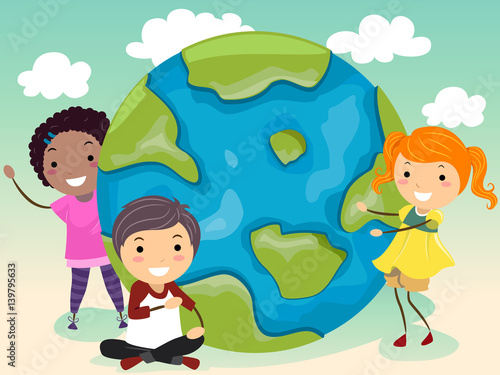 Stickman Kids Our World