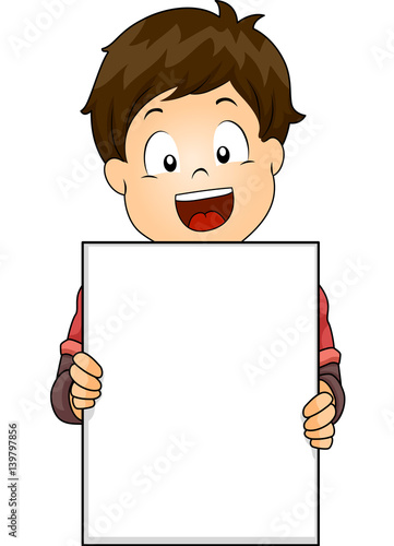 Little Boy Holding Board