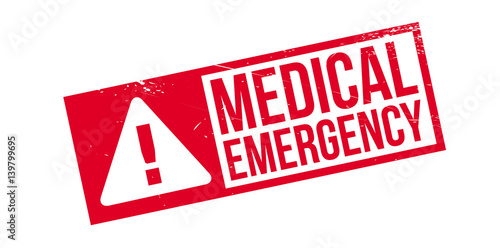 Medical Emergency rubber stamp. Grunge design with dust scratches. Effects can be easily removed for a clean, crisp look. Color is easily changed.