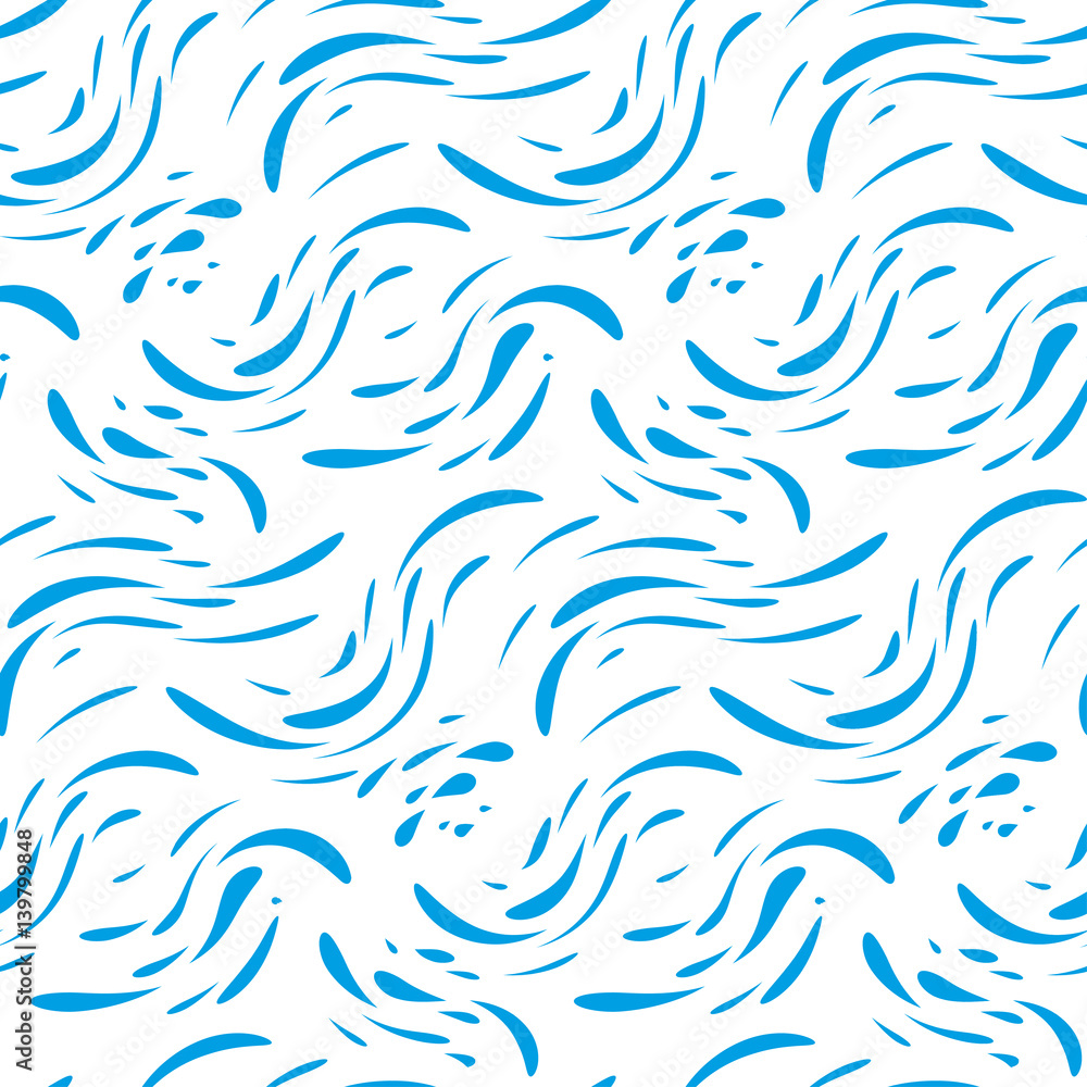 Blue wavy abstract seamless pattern Blue wavy abstract seamless pattern