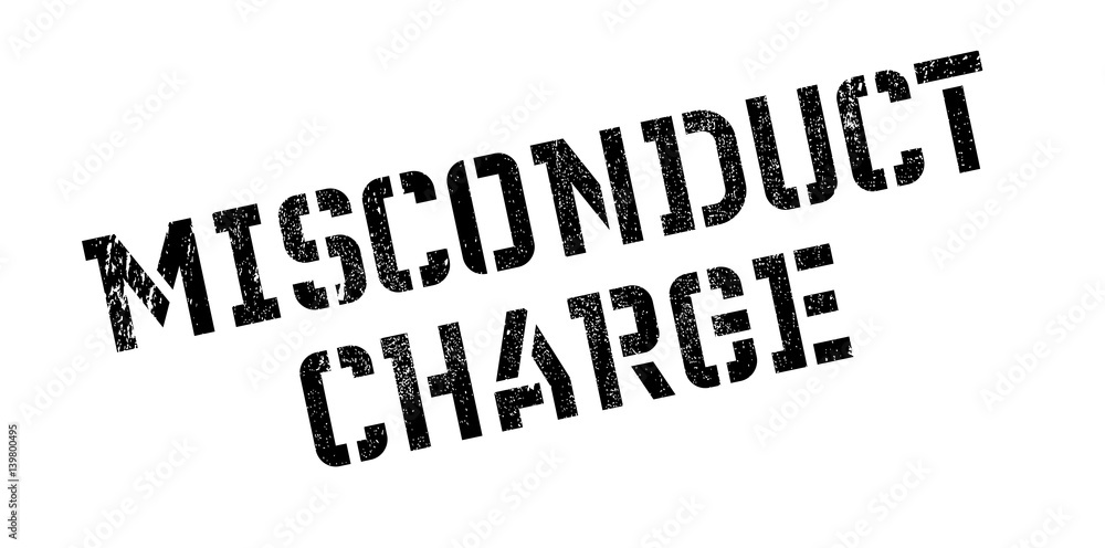 Misconduct Charge rubber stamp. Grunge design with dust scratches. Effects can be easily removed for a clean, crisp look. Color is easily changed. Misconduct Charge rubber stamp. Grunge design with dust scratches. Effects can be easily removed for a clean, crisp look. Color is easily changed.